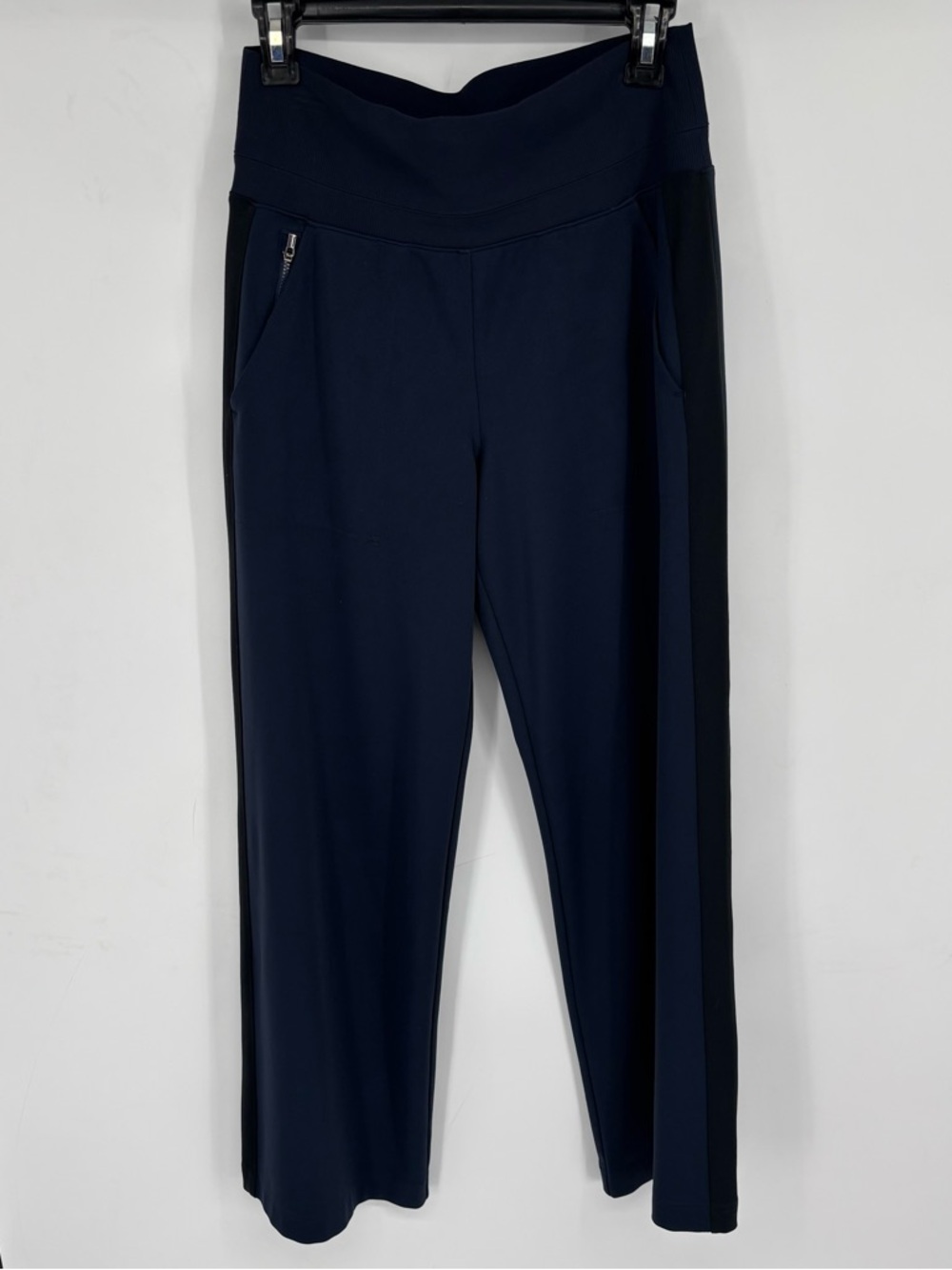 Athleta Navy with Black Side-Panel Track Pants